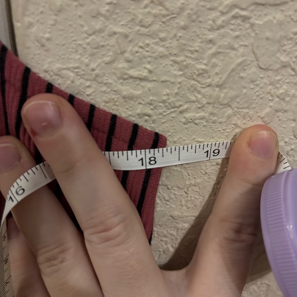 LOFT Mauve and Black Striped Ribbed Mini Dress - Picture 7 of 8